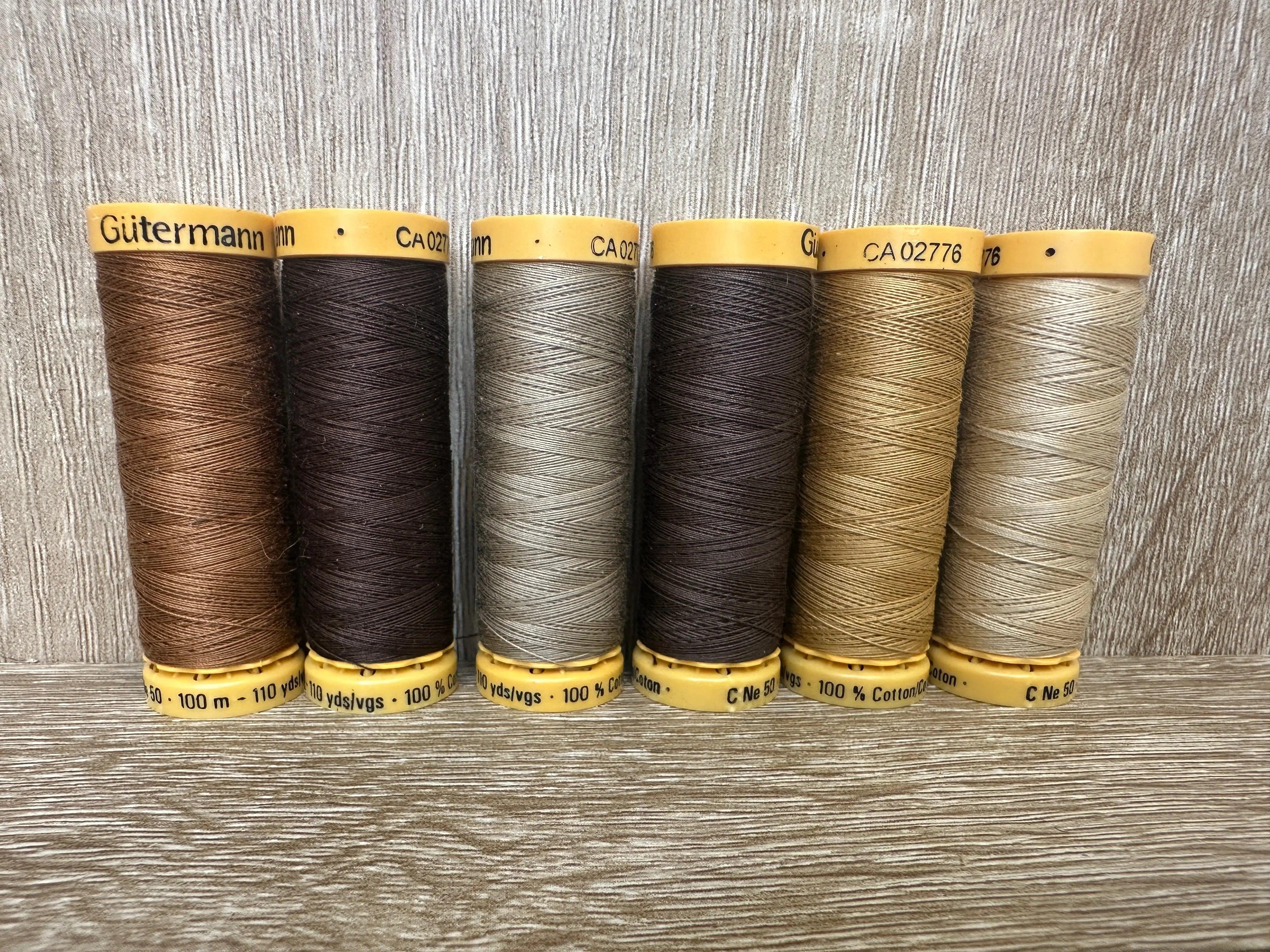 Bomullstråd, brun - beige Gütermann