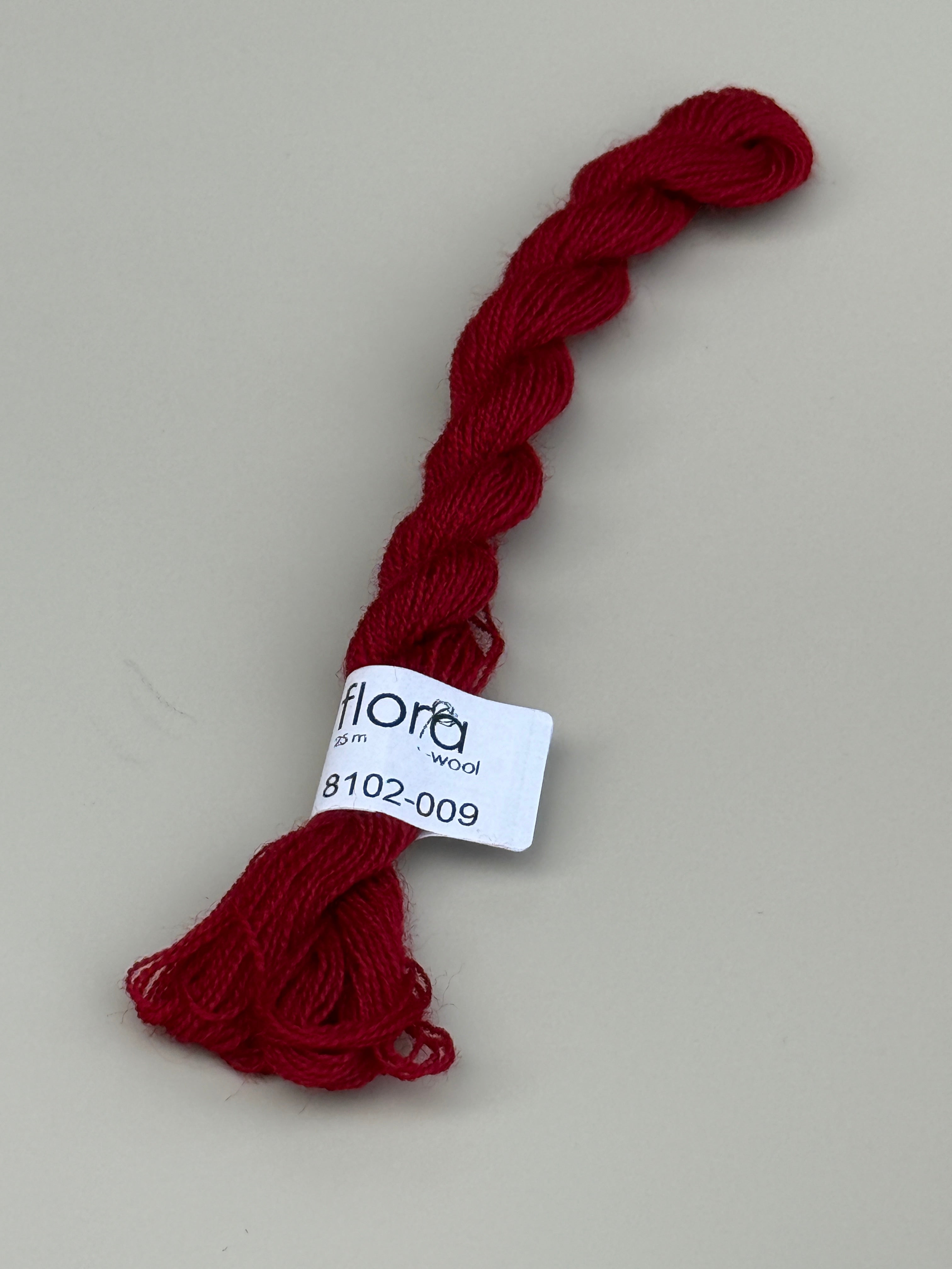 Flora brodergarn - røde farger