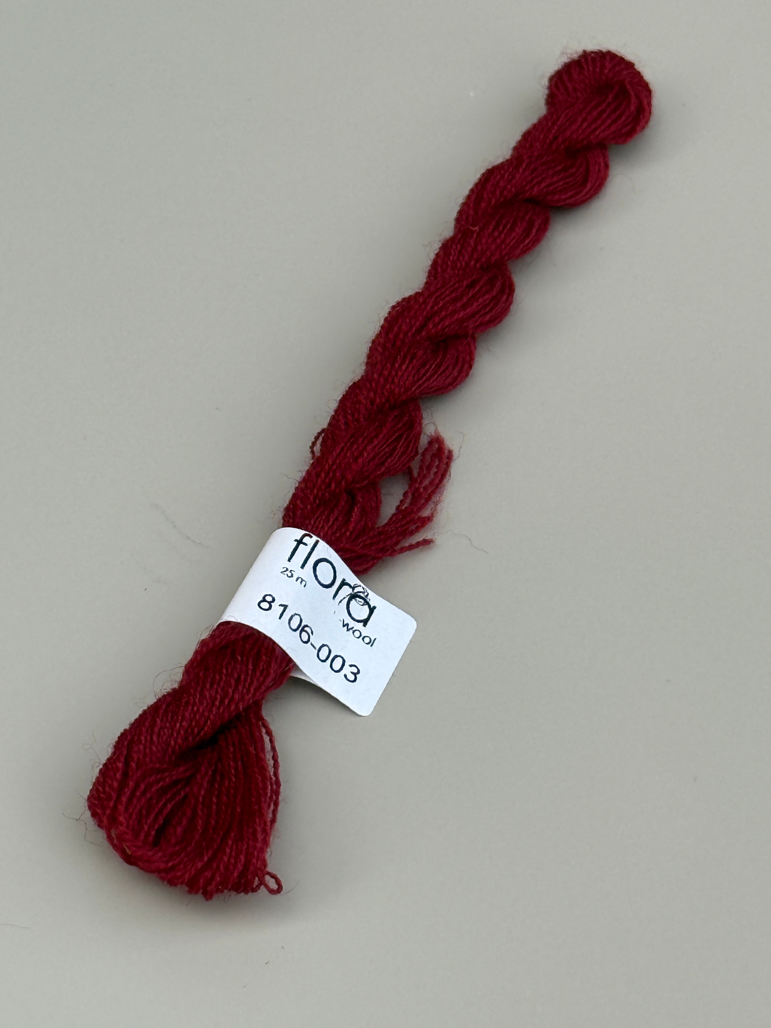 Flora brodergarn - røde farger