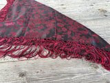 Herborg silkesjal med frynser 03-812f-004