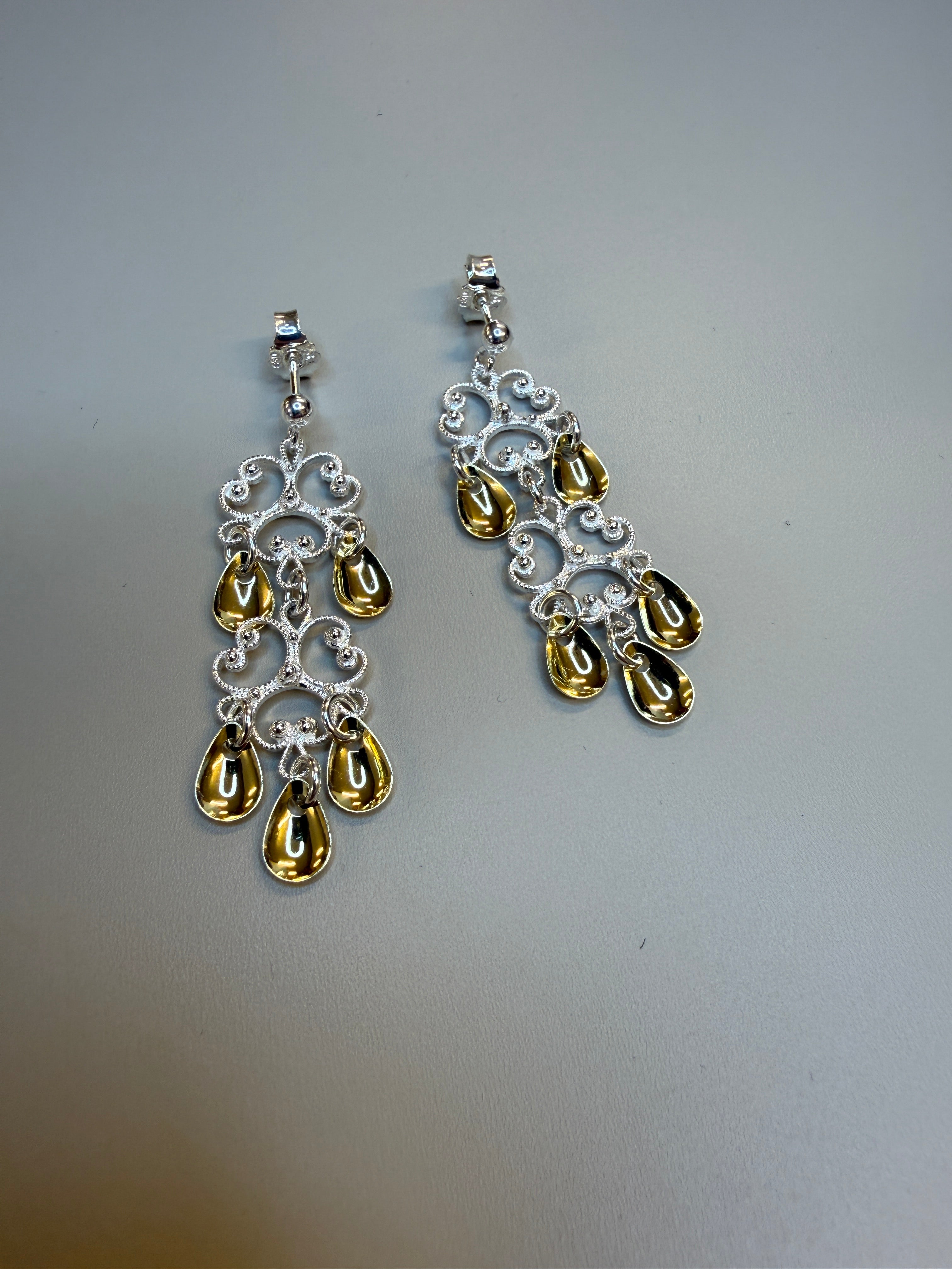 Øredobber - dobbel i filigran