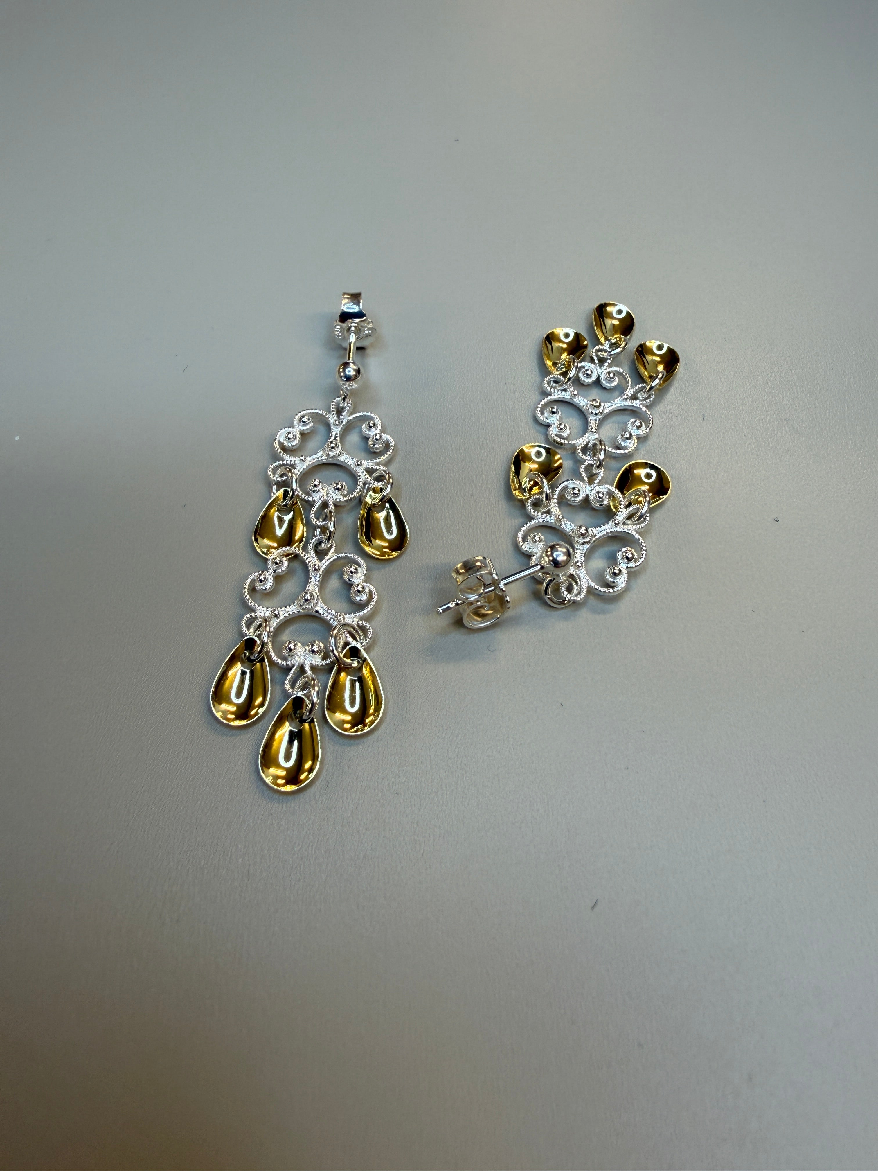 Øredobber - dobbel i filigran