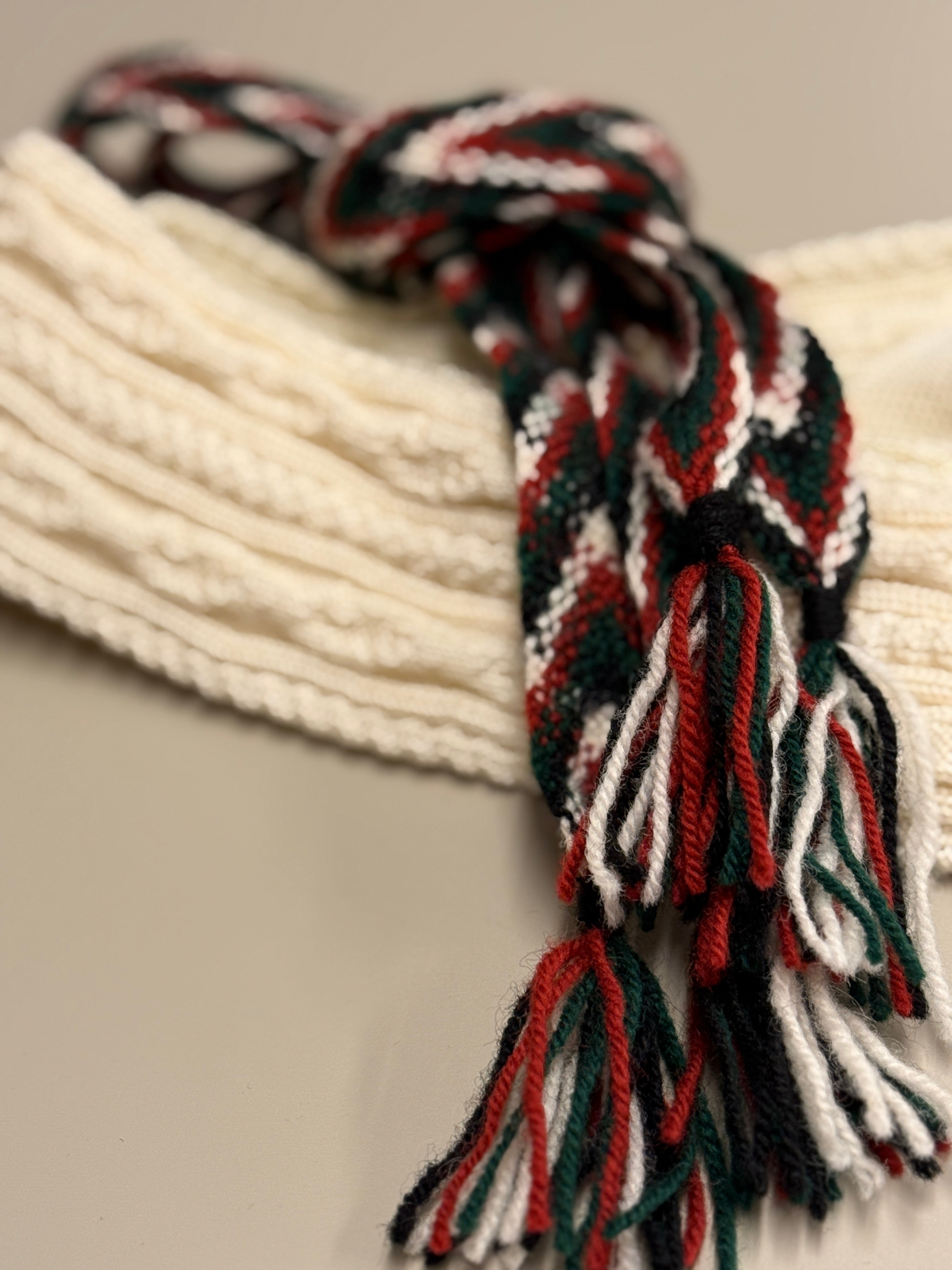 Materialpakke Hosebånd (grønn, rød, svart, hvit)